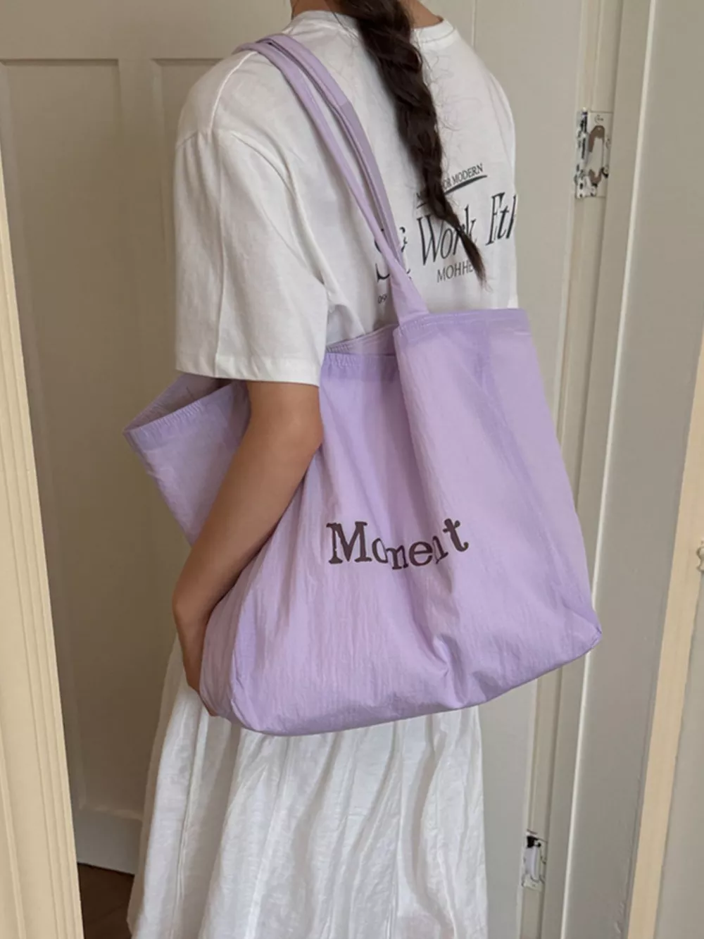 Letter Canvas Tote Bag, image 8