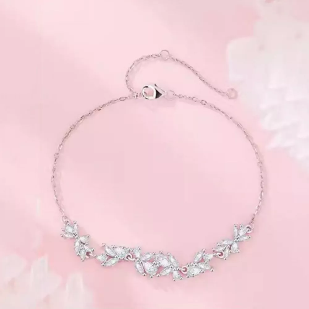 925 Sterling Silver Zircon Wisteria Bracelet, image 5
