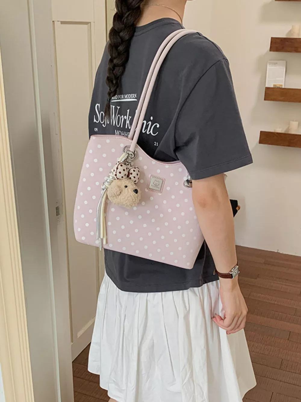 Polka Dot Shoulder Bag, image 7