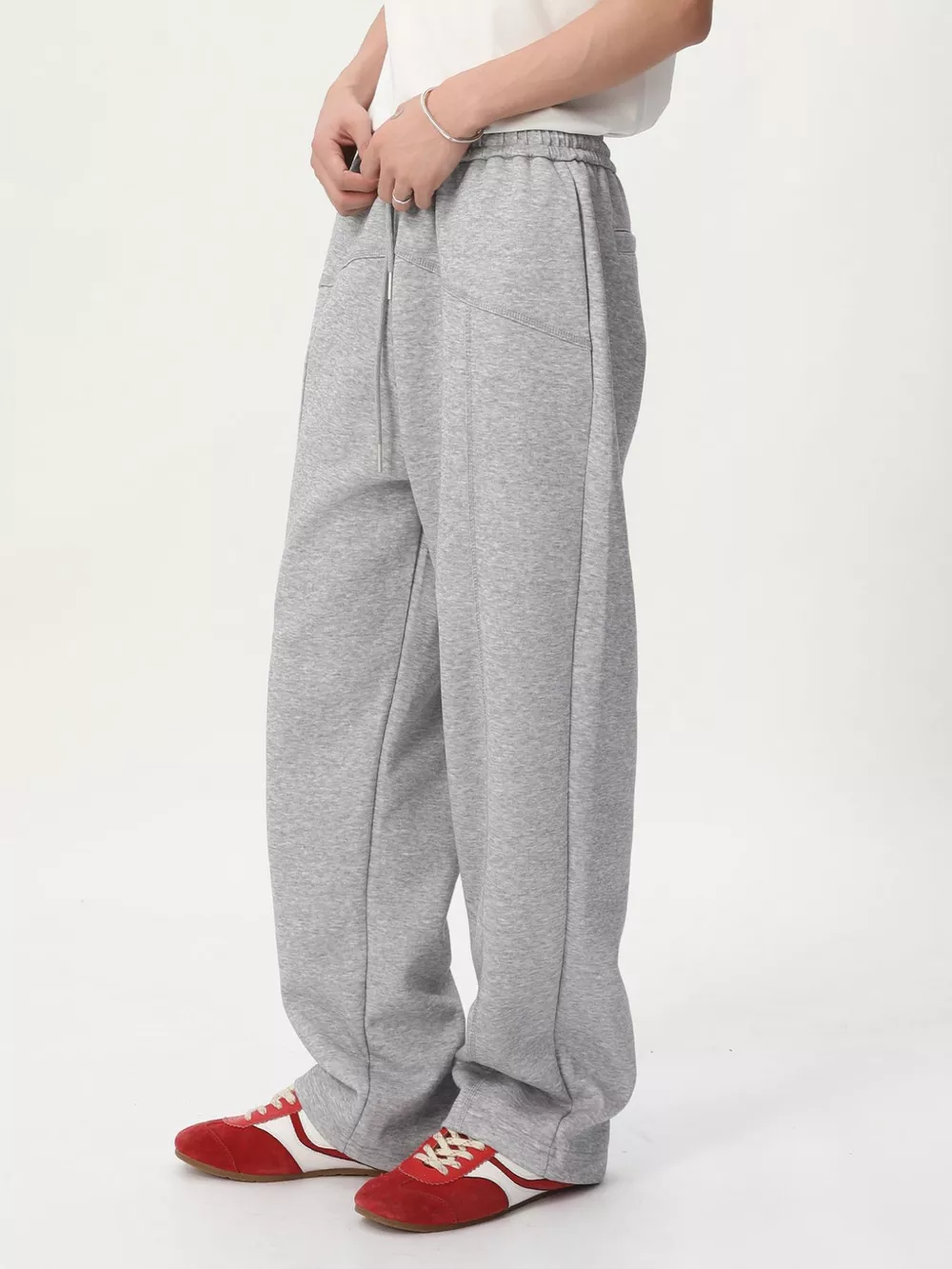 Men's Wide Leg Drawstring Pants, image 13