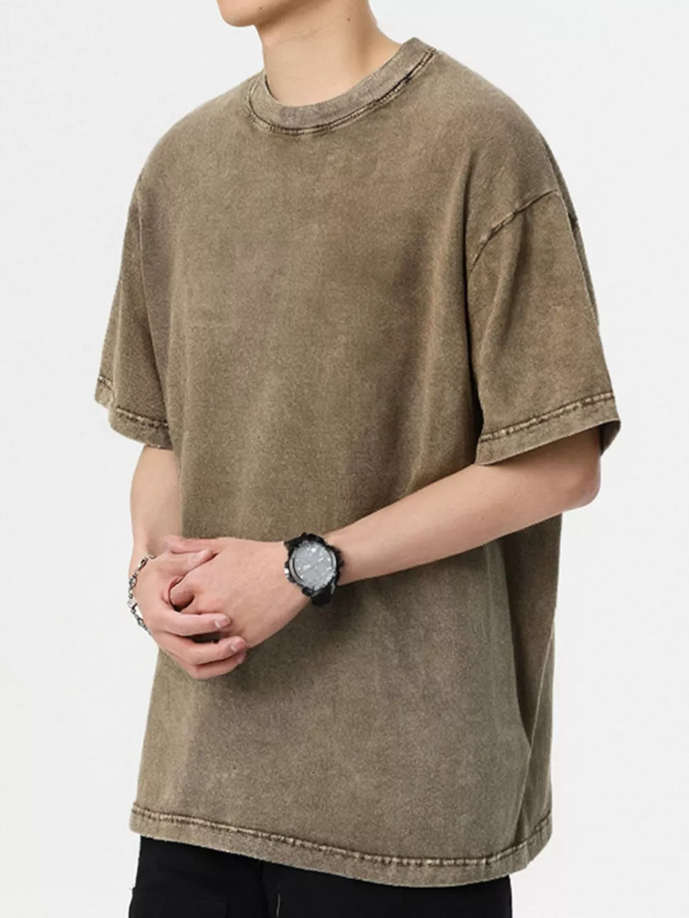 Men's Round Neck Short Sleeve T-Shirt, image 4