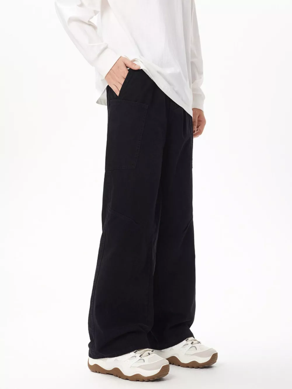 Men's Full Size Wide Leg Cargo Jeans Plus Size, image 9