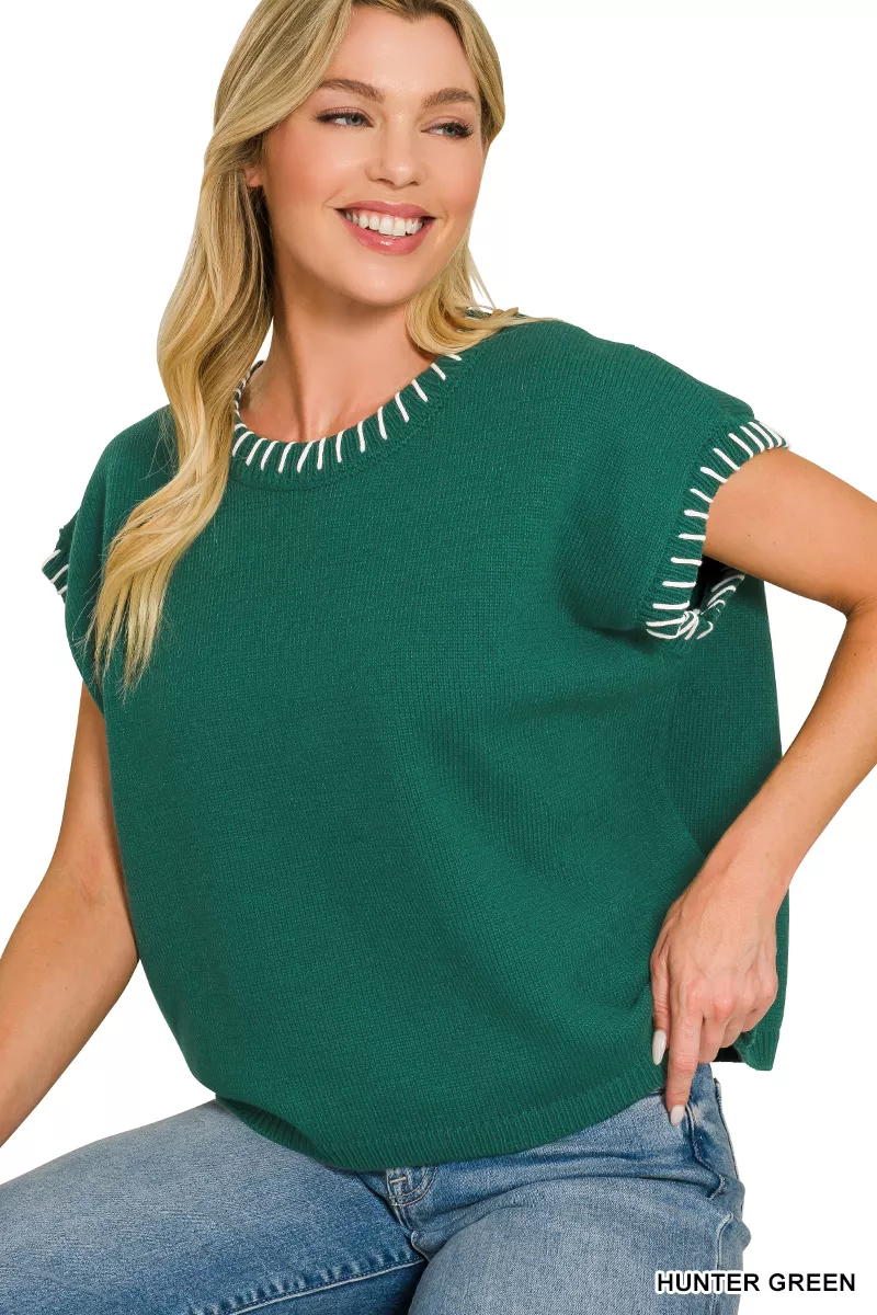 Stitch Detailed Oversize Sweater, image 4