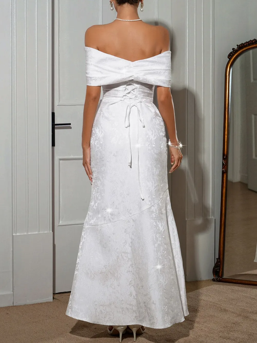 Bow Off-Shoulder Maxi Dress, image 6