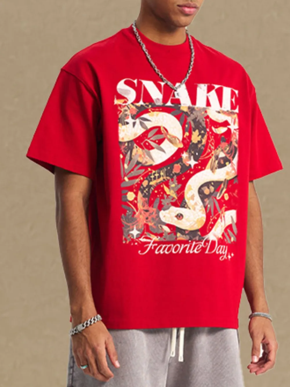 Men's Graphic Round Neck Half Sleeve T-Shirt, image 3