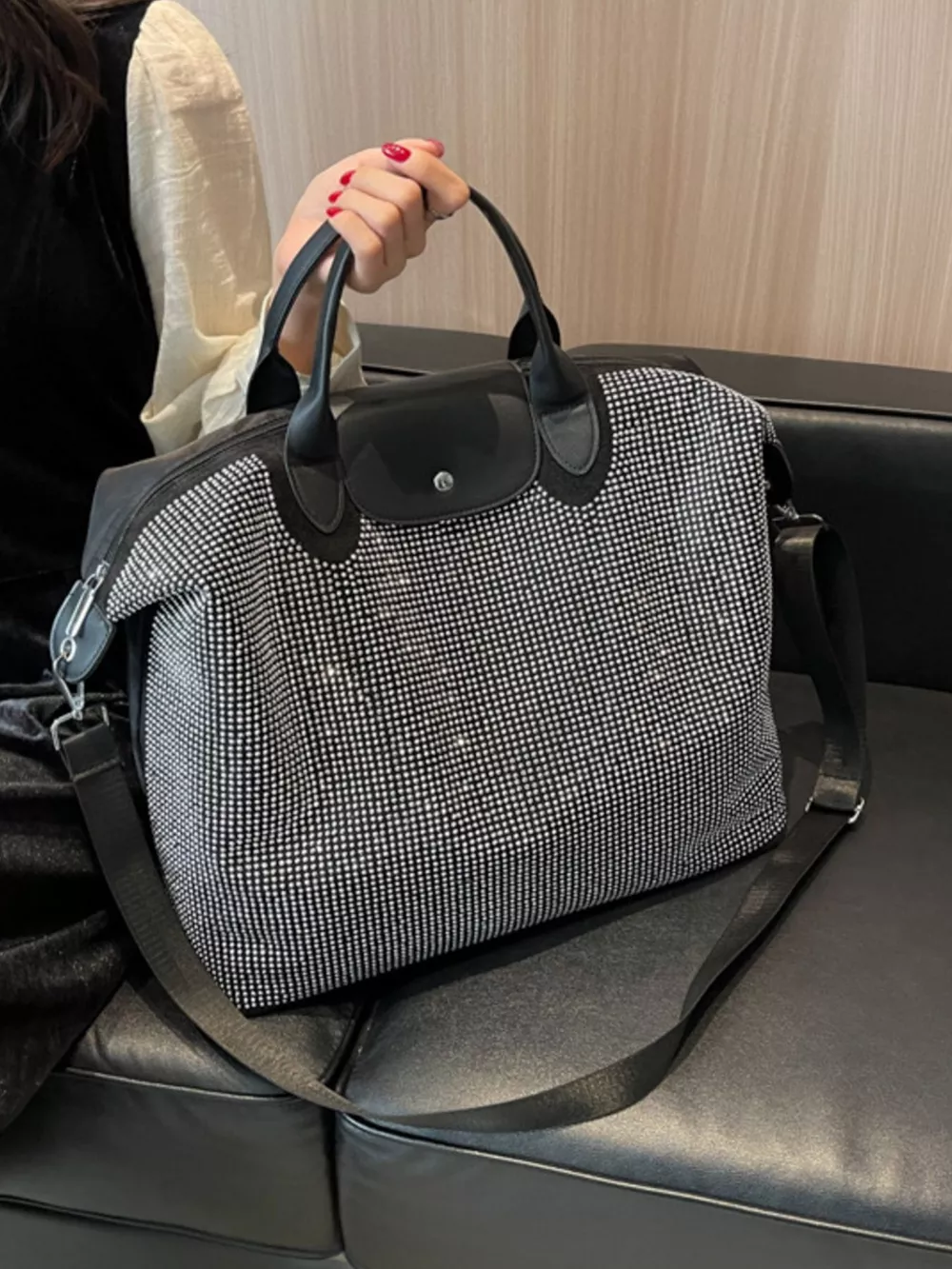 Rhinestone Embellished Crossbody Bag, image 7