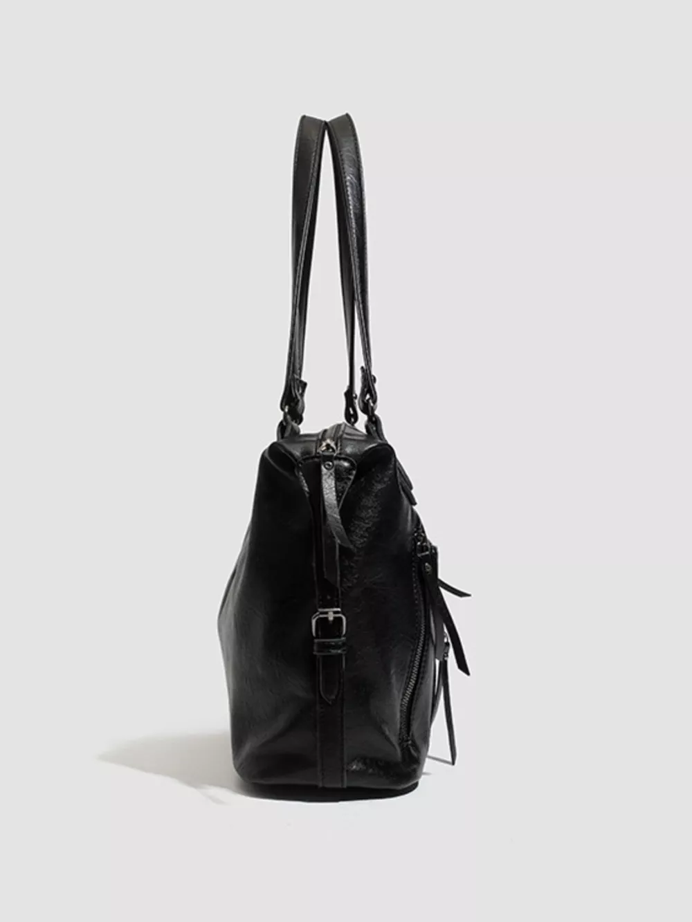 Multi-Pocket Zippered Shoulder Bag, image 3