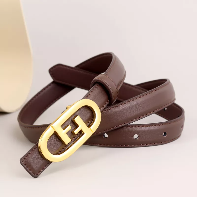 Leather Belt with Golden Buckle, image 3