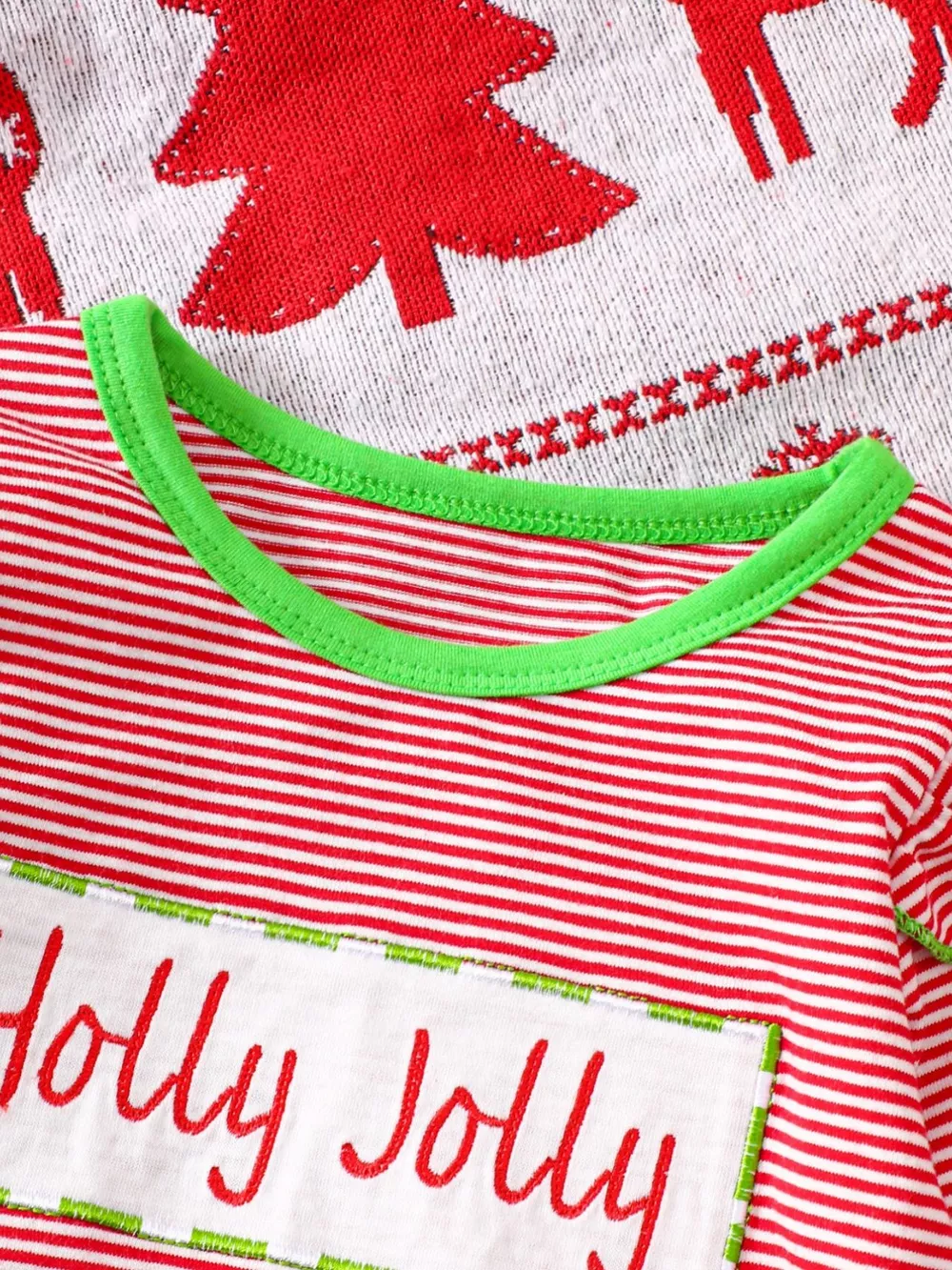 Children's Christmas-Themed Striped Snapped Legs Jumpsuit, image 8