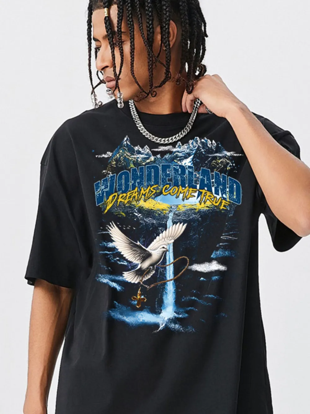 Men's Graphic Round Neck Short Sleeve T-Shirt, image 2