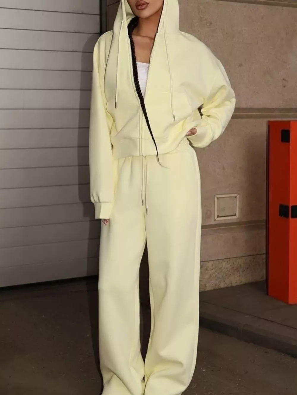 Zip-Up Hoodie and Sweatpants Set, image 17