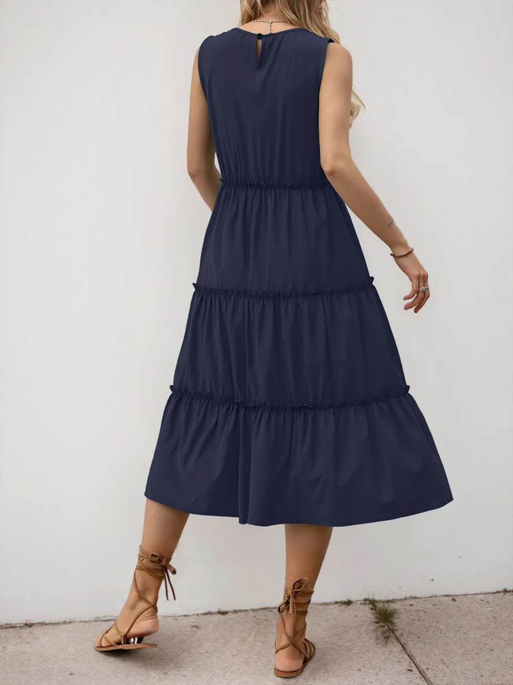 Frill Tiered Midi Dress, image 24