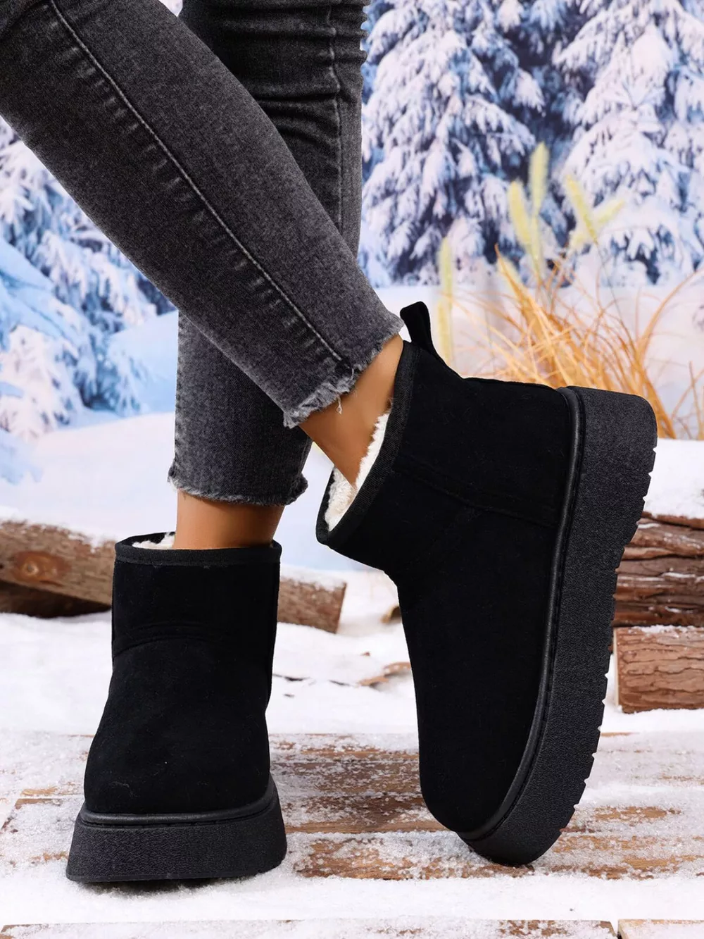 Round Toe Platform Boots, image 3