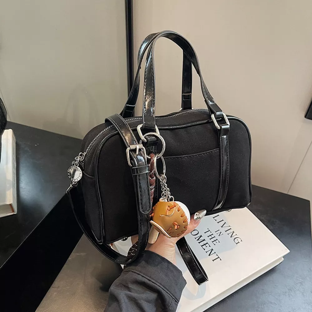 Buckle Crossbody Bag with Charm, image 4