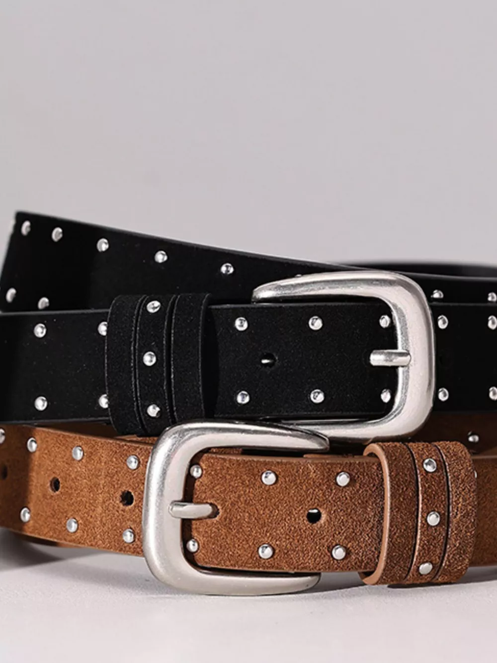 Studded Classic Buckle Belt, image 3