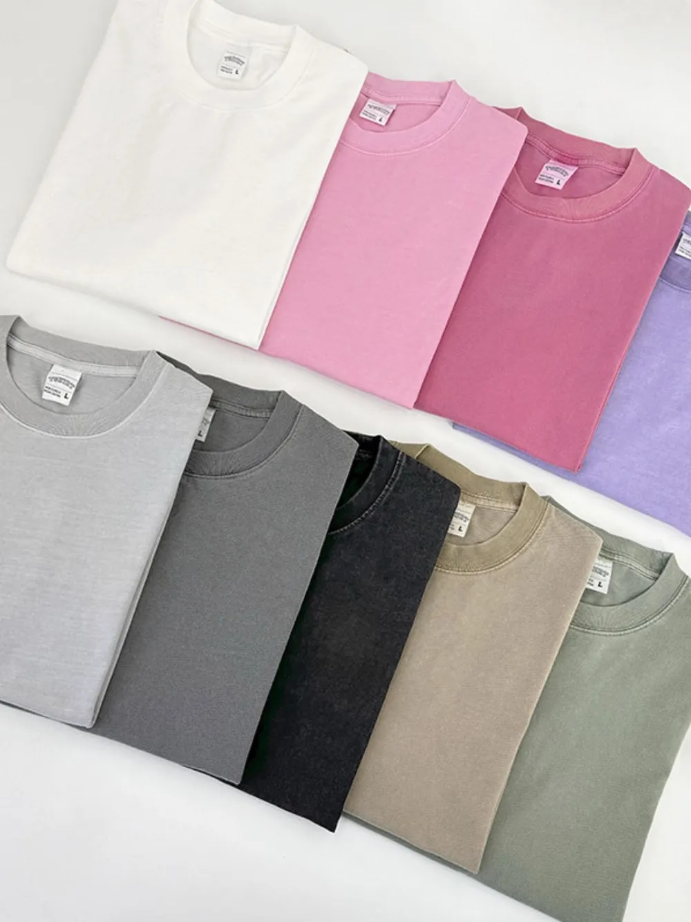 Men's Full Size Round Neck Washed T-Shirt Plus Size, image 8