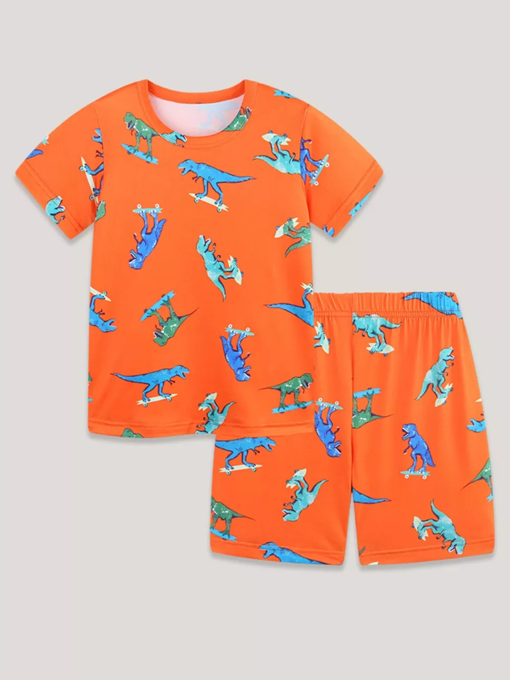 Children's Dinosaur Print Tee and Shorts Set, image 2