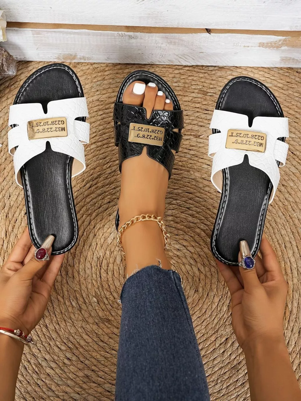 Open Toe Flats Sandals, image 2
