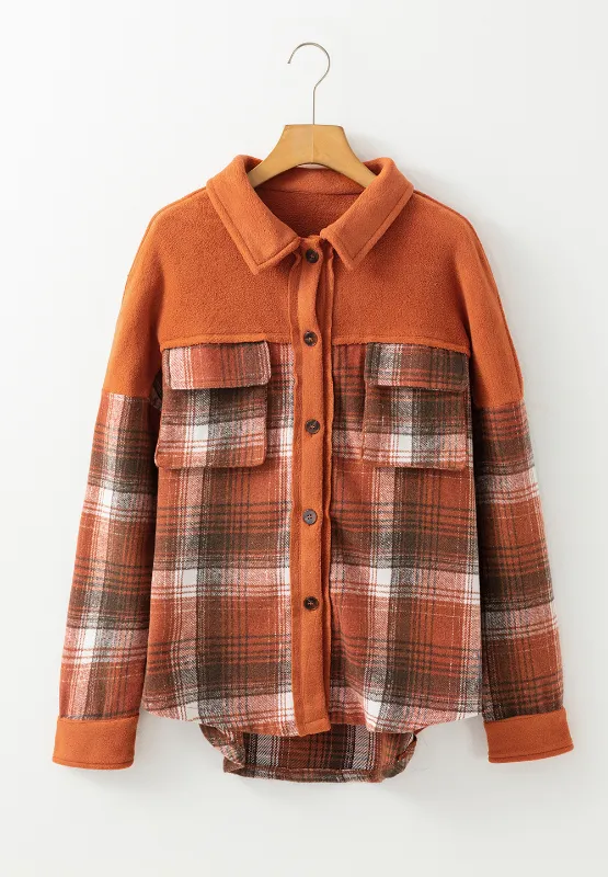Plaid Button Up Long Sleeve Jacket, image 8