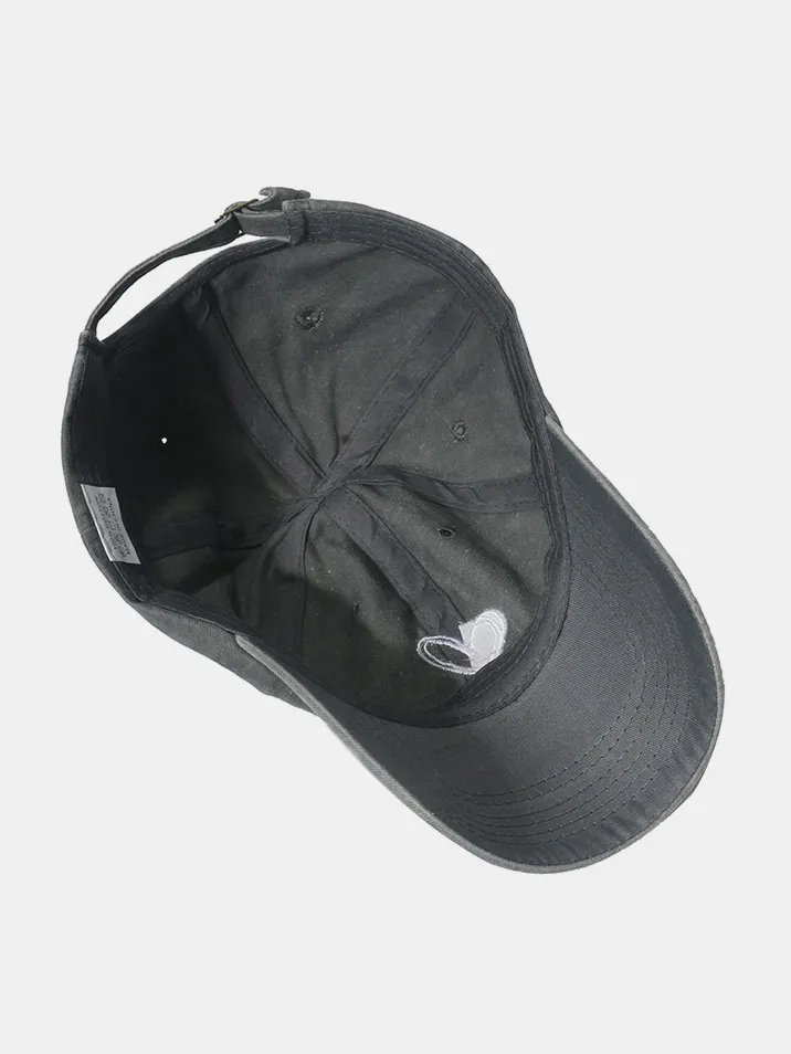 Embroidered Heart Washed Cotton Baseball Cap, image 8