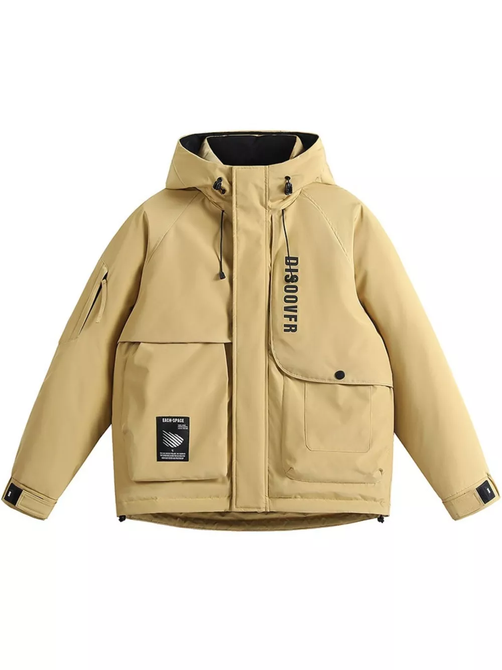 Men's Plus Size Adjustable Hooded Parka Jacket with Multiple Pockets, image 5