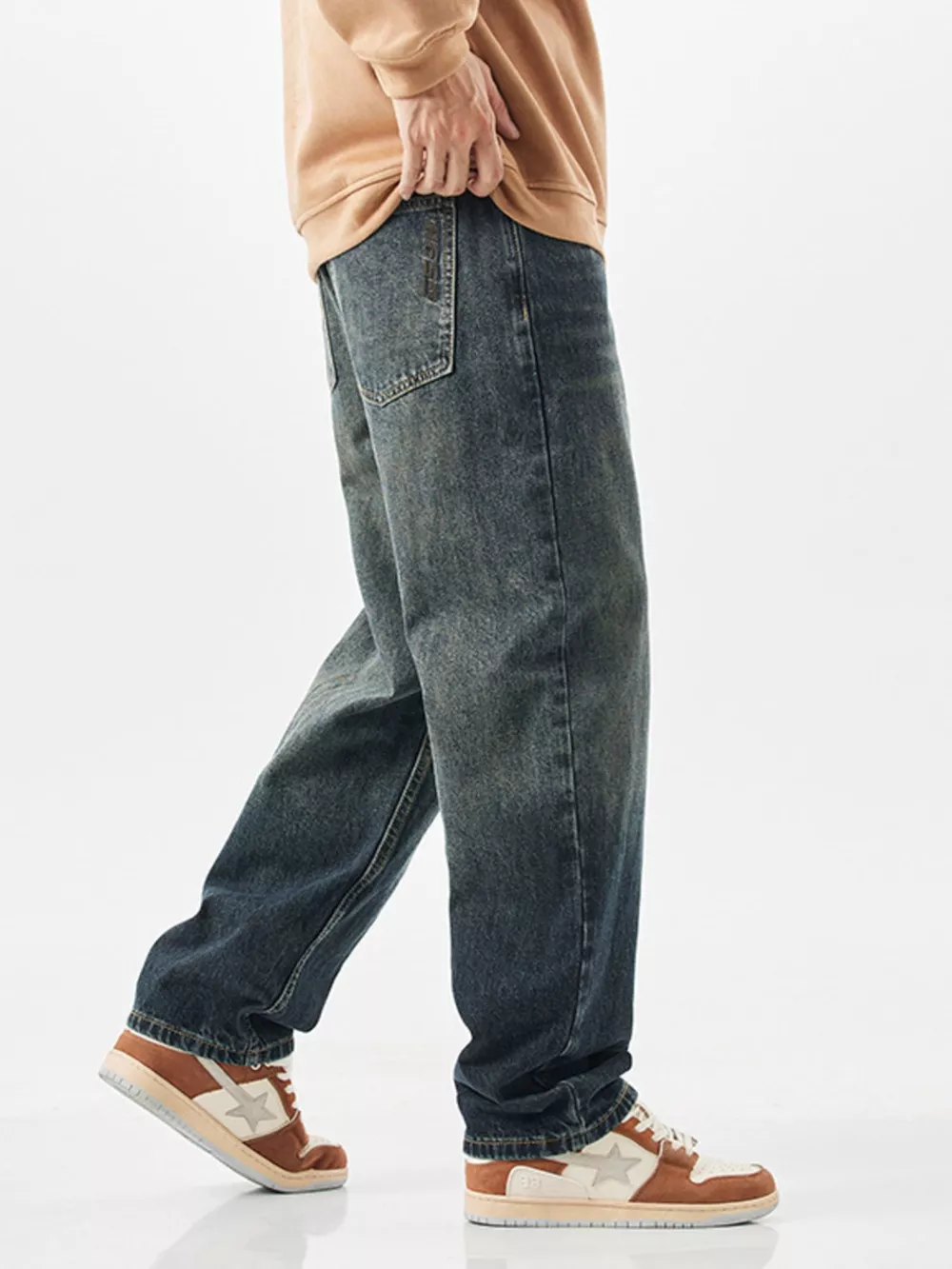 Men's Wide Leg Jeans, image 4