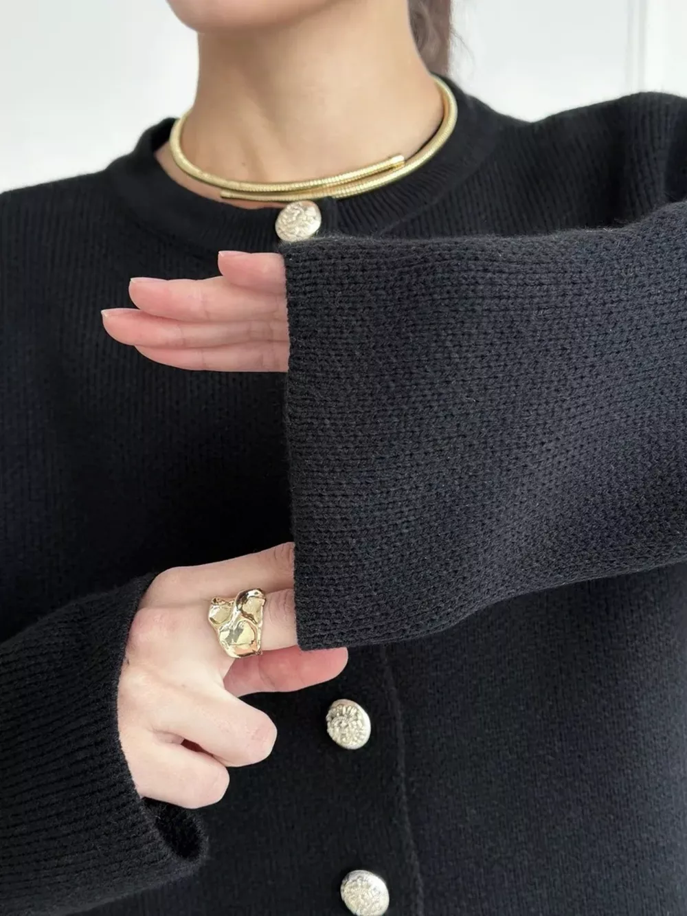 Crew-Neck Button Down Cardigan, image 22