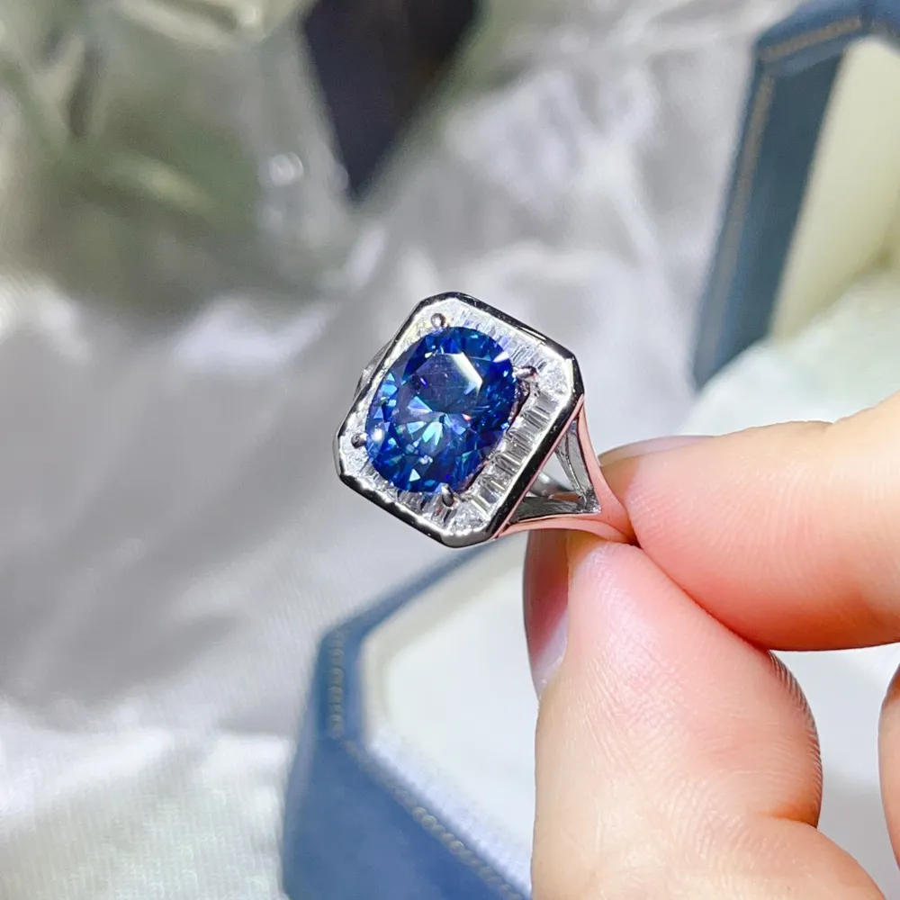 3 Carat Moissanite Square Ring, image 8