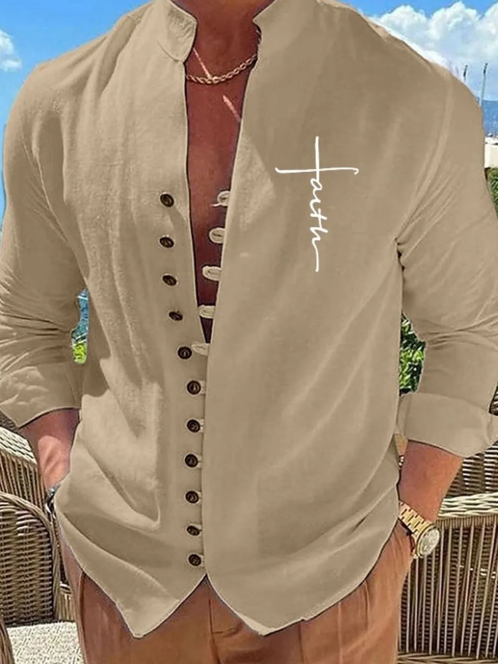 Men's Full Size Button Down Casual Shirt Plus Size, image 4