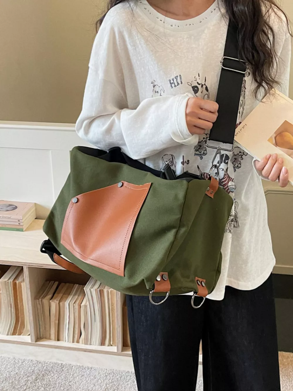 Contrast Color Crossbody Bag, image 9