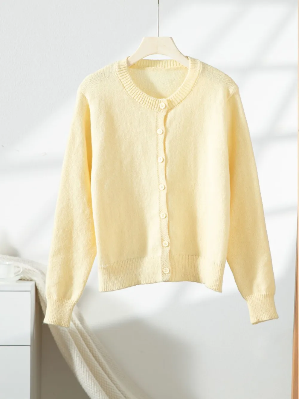 Button-Up Long Sleeve Knit Cardigan, image 10