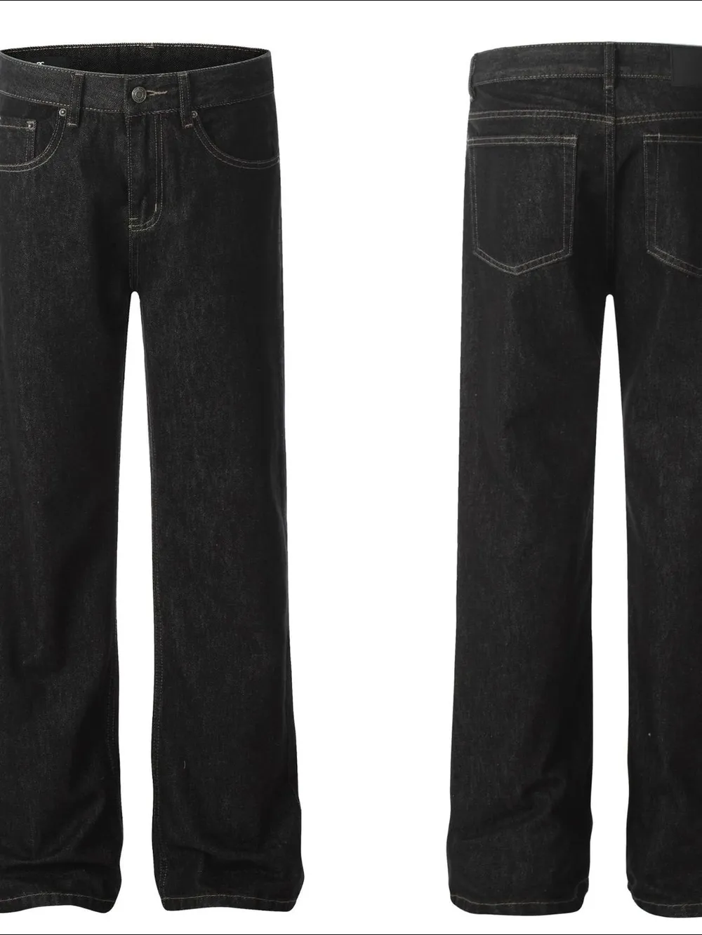 Men's Straight Leg Jeans with Pockets, image 4