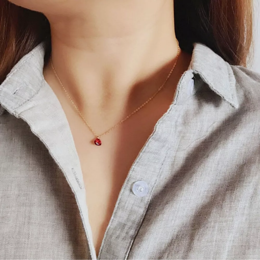 925 Sterling Silver Zircon Heart Necklace, image 3