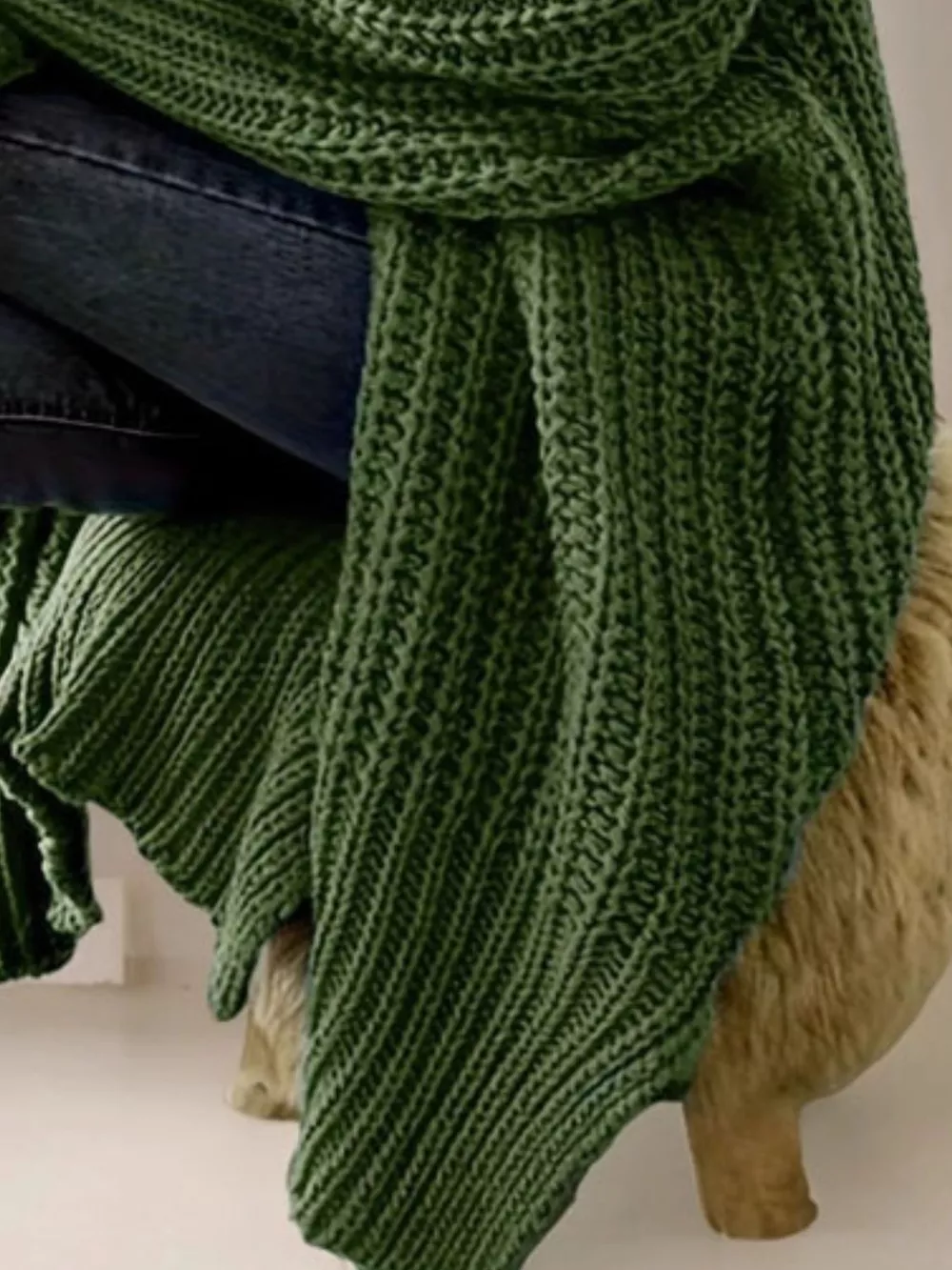 Chunky Knit Open Front Cardigan, image 12