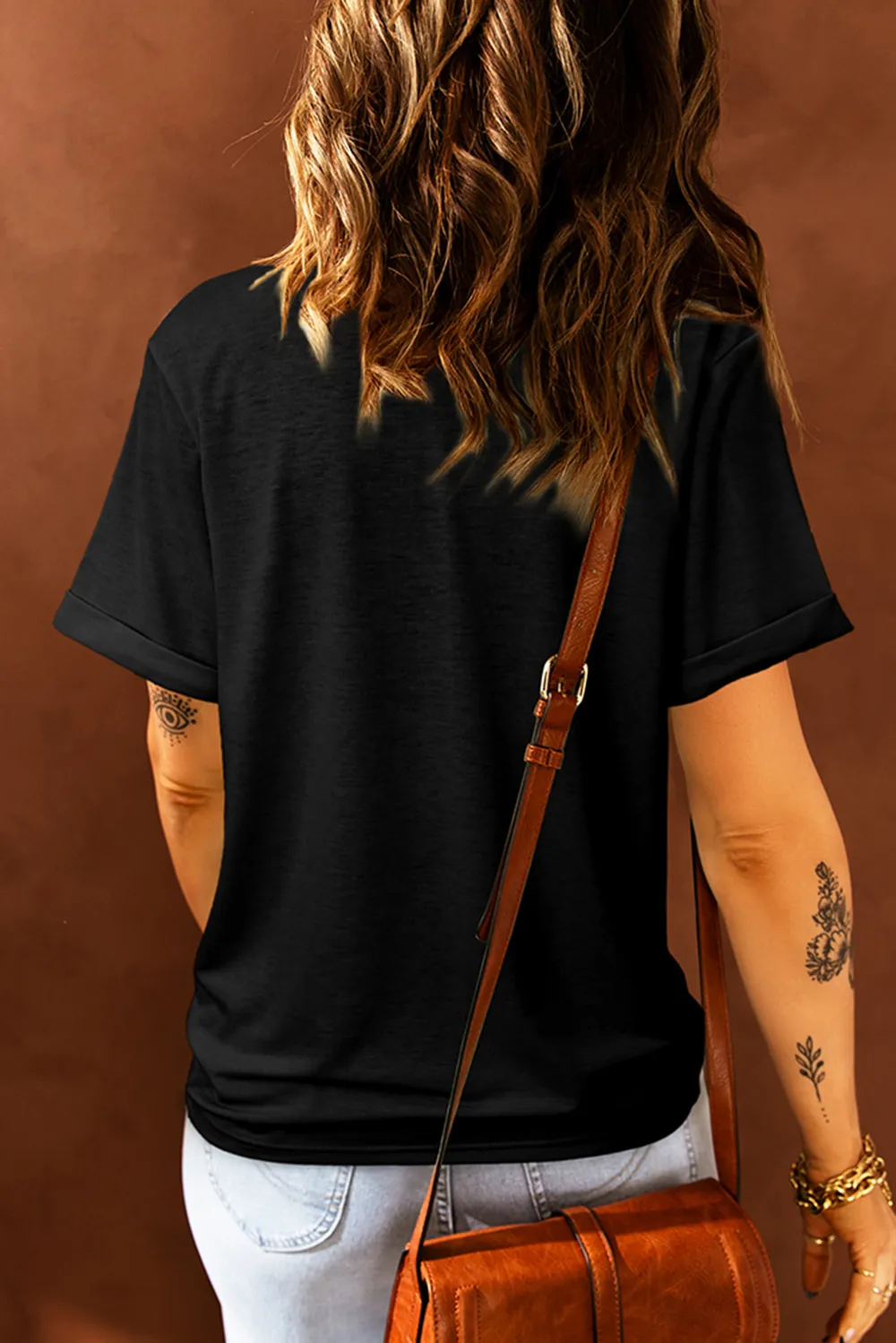Heart Round Neck Short Sleeve T-Shirt, image 4