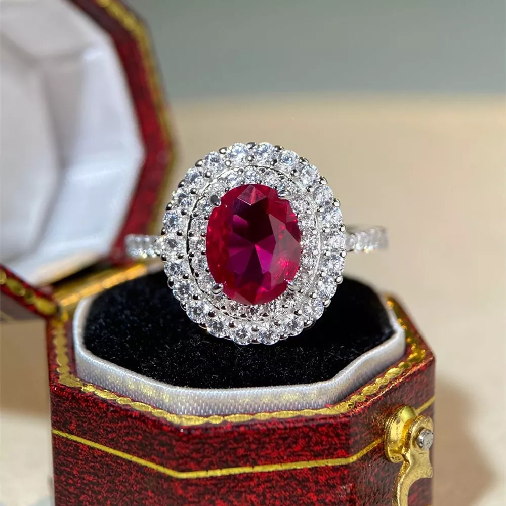 925 Sterling Silver Zircon Round Ring, image 4