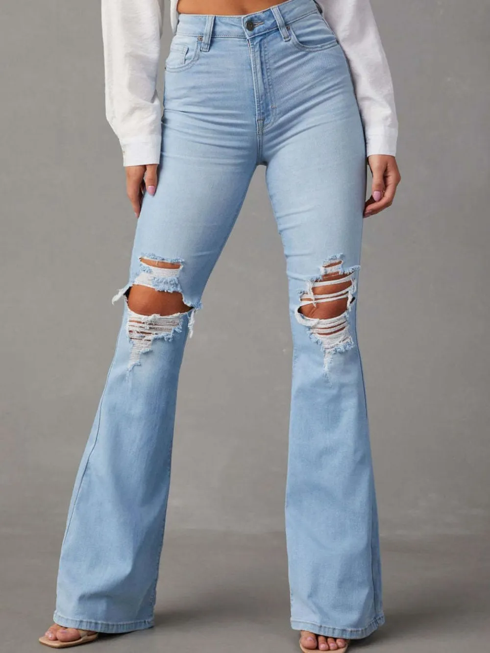 Distressed Jeans with Pockets, image 6