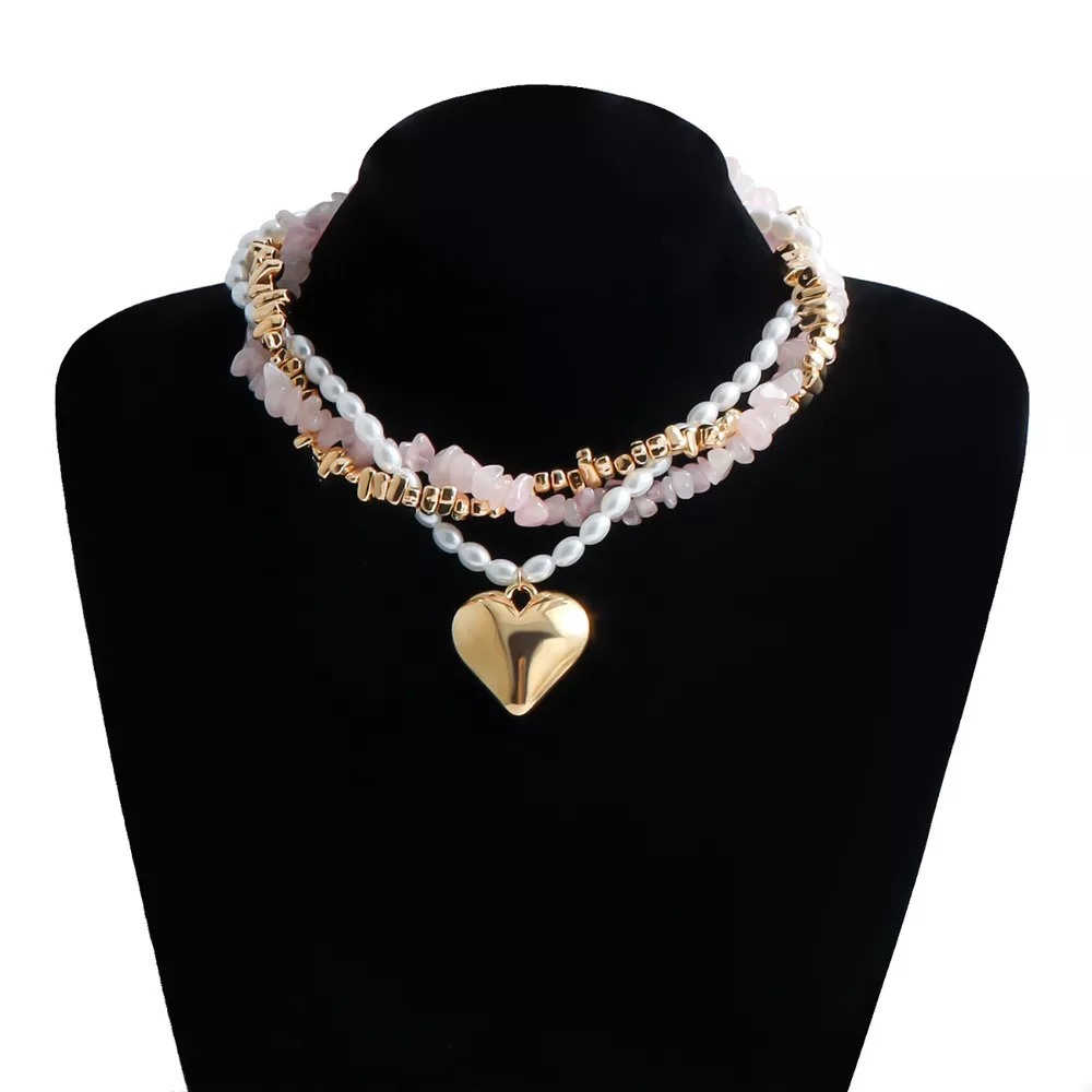 Three-Layered Heart Pendant Necklace, image 9