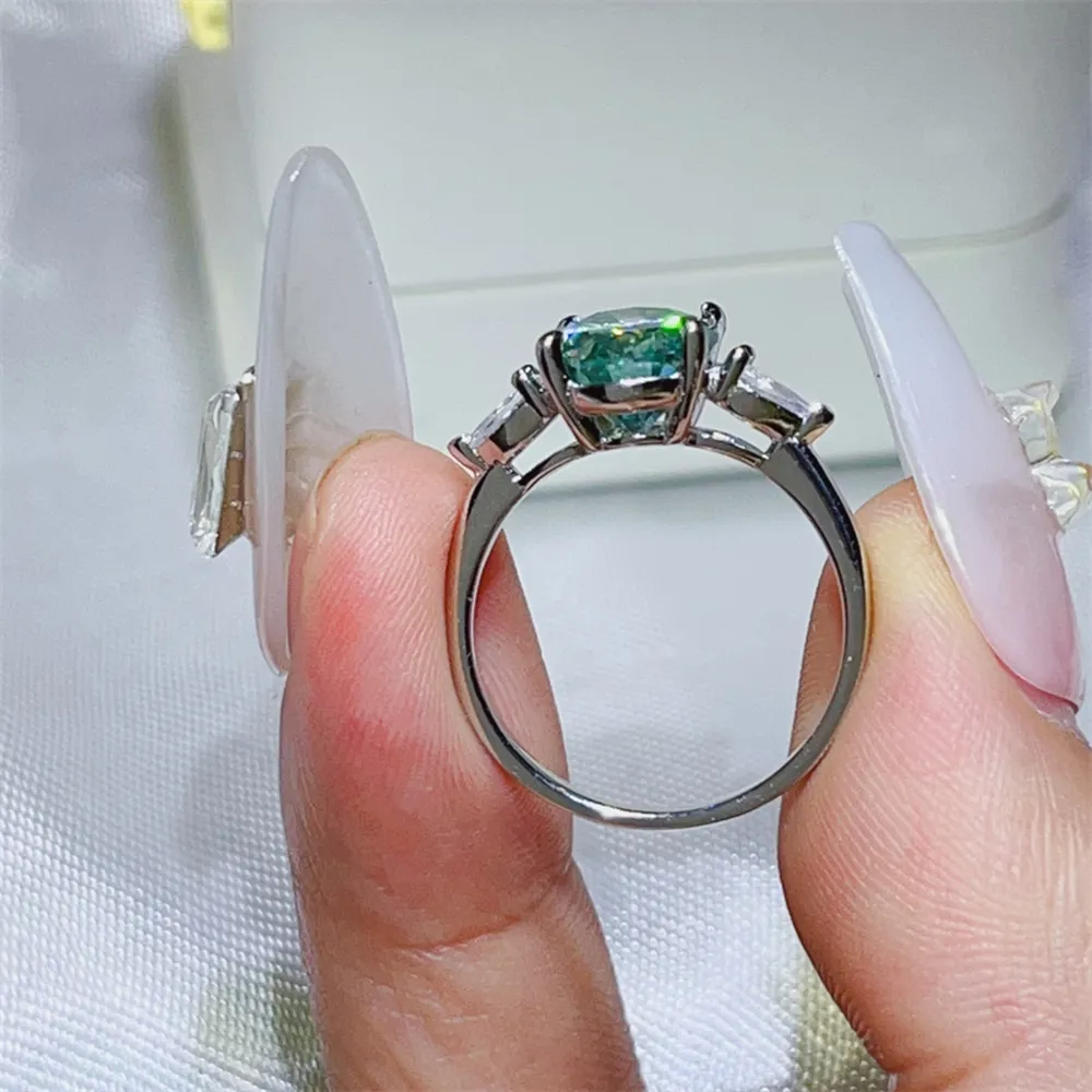 3 Carat Moissanite 925 Sterling Silver Ring, image 3