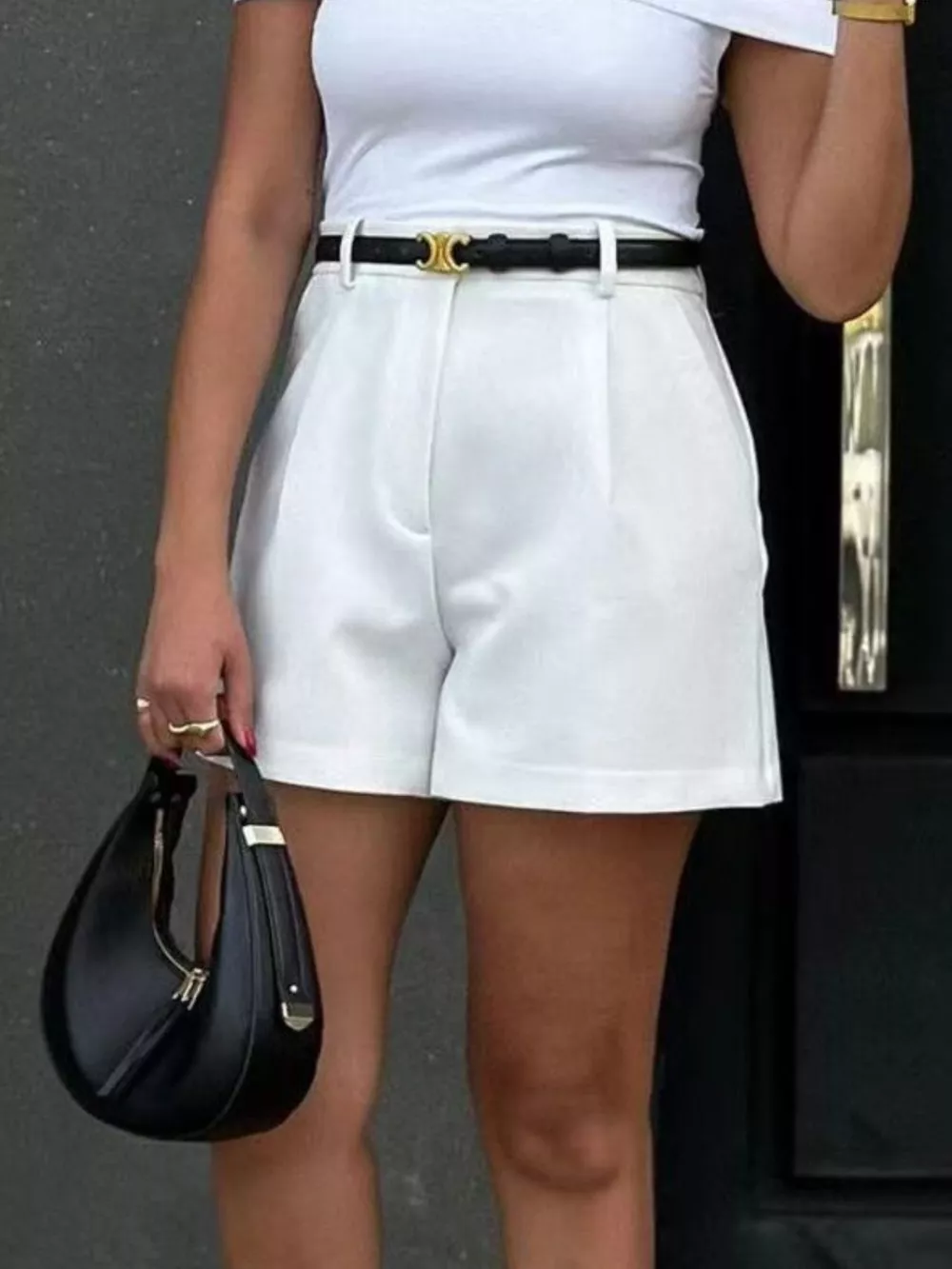 High-Waisted Pleated Shorts, image 12