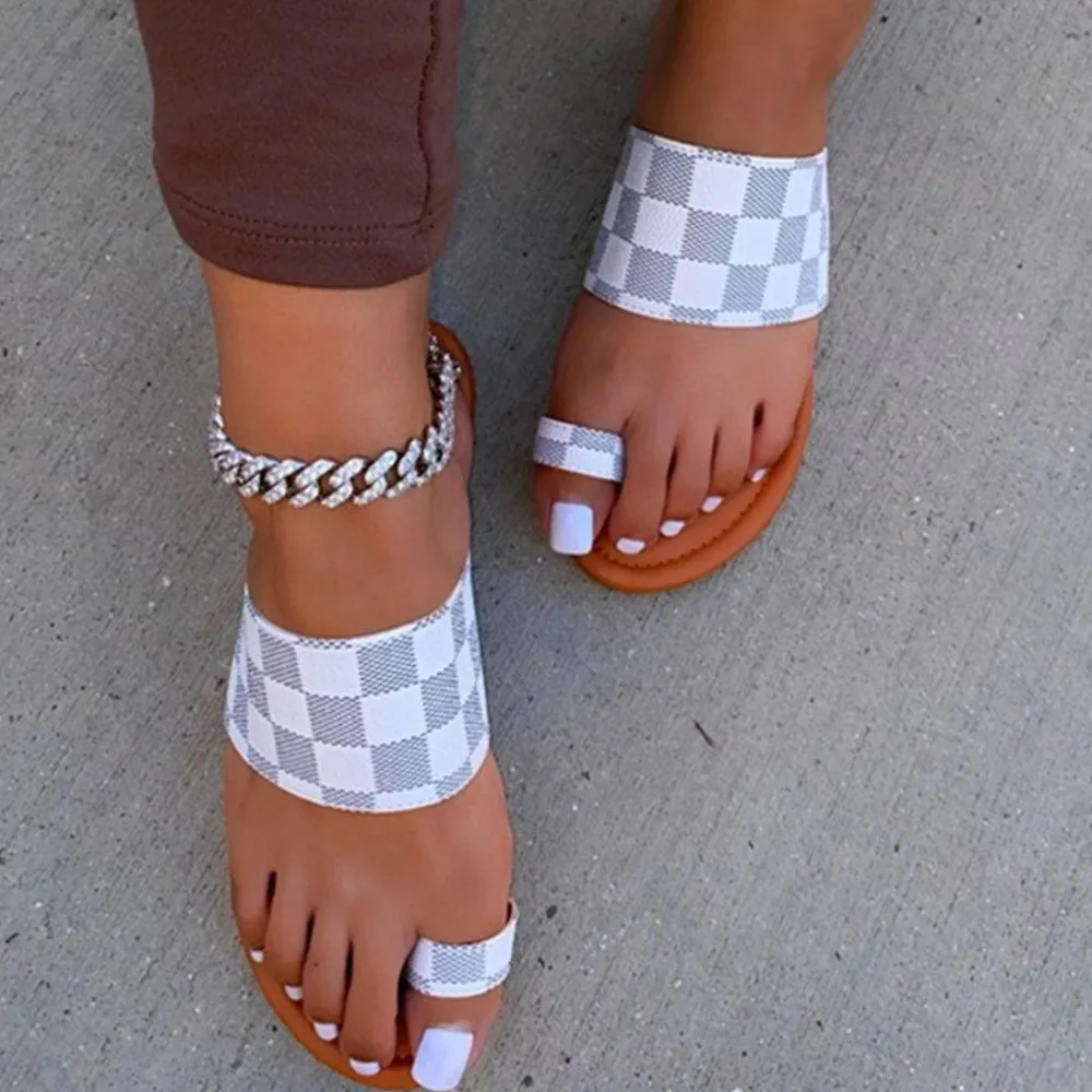 Toe Loop Flats Sandals, image 5