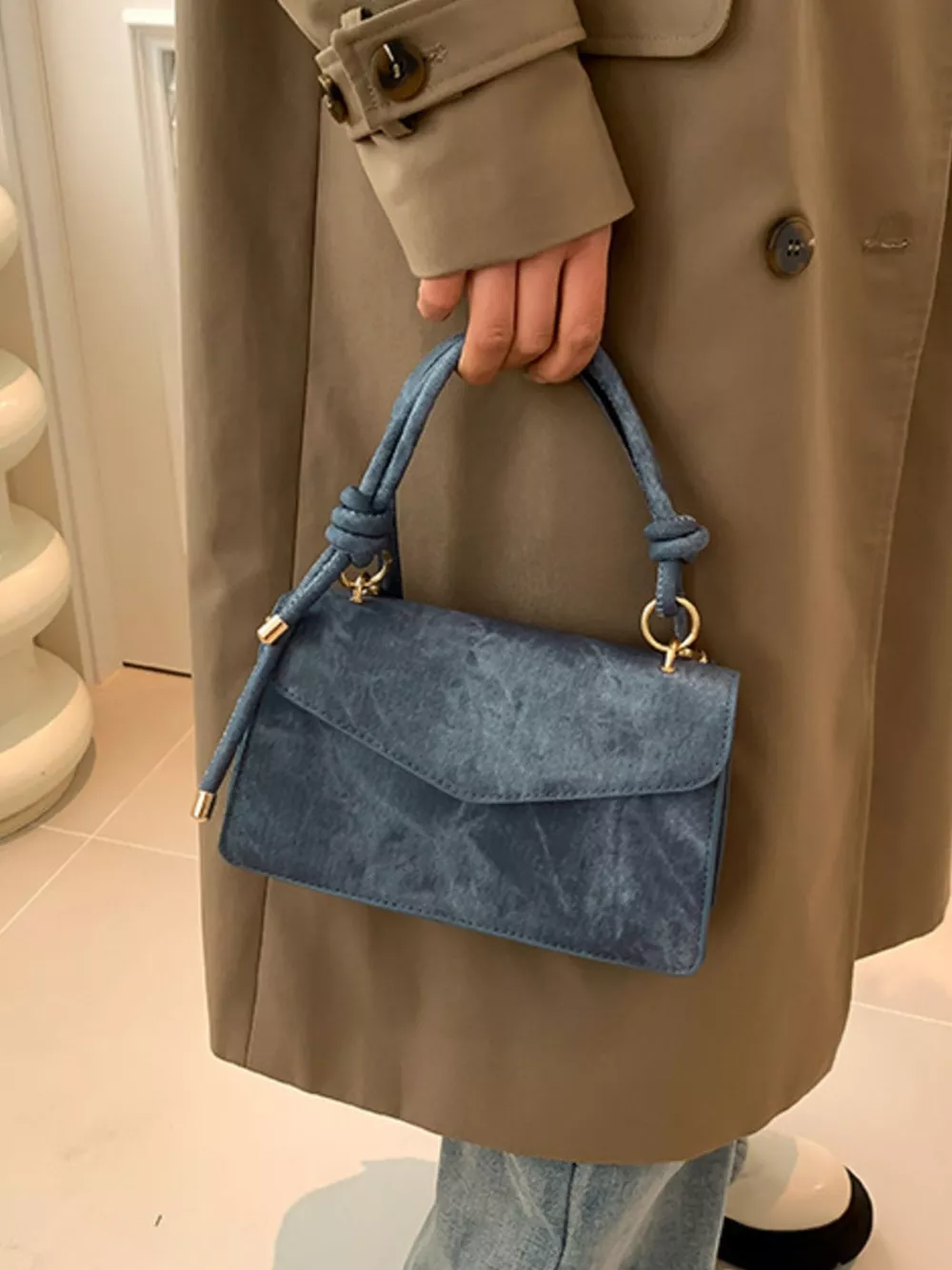 Flap Crossbody Bag with Top Handle, image 17