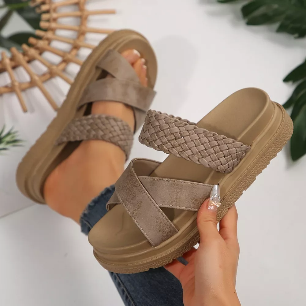 Braided Strap Platform Sandals, image 8