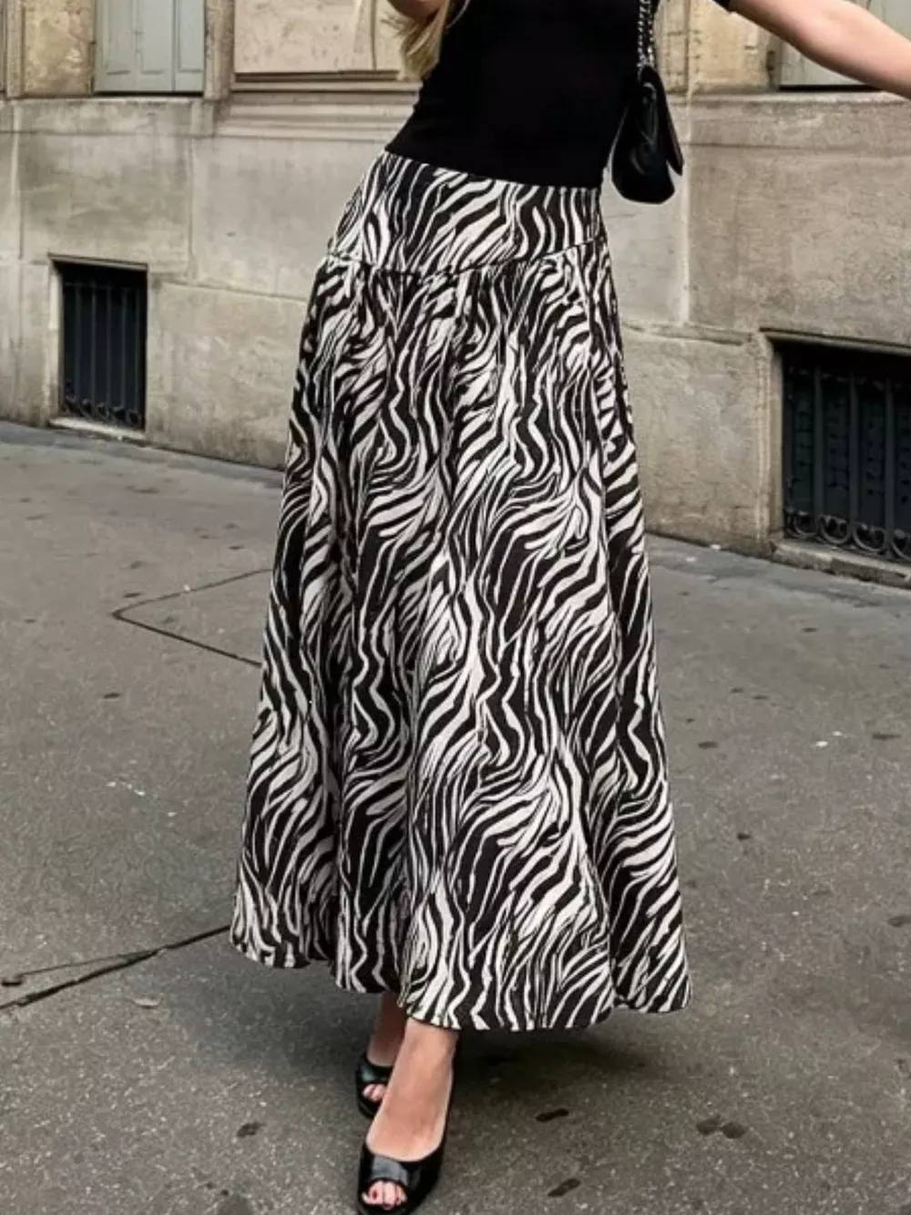 Animal Print Maxi Skirt