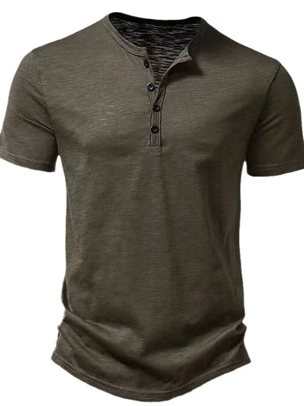Men's Full Size Button Detail Short Sleeve Polo Plus Size, image 5