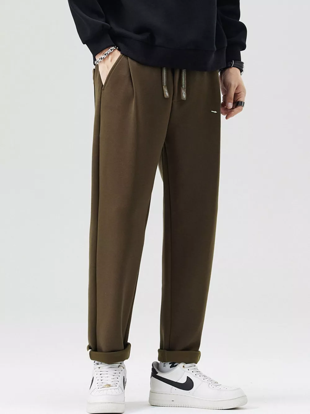 Men's Drawstring Loose Fit Pants, image 6