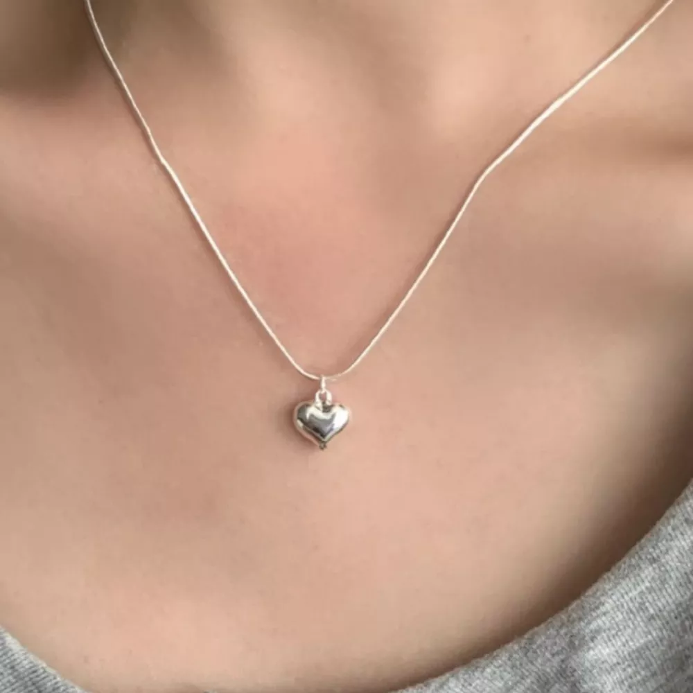 925 Sterling Silver Heart Necklace, image 5