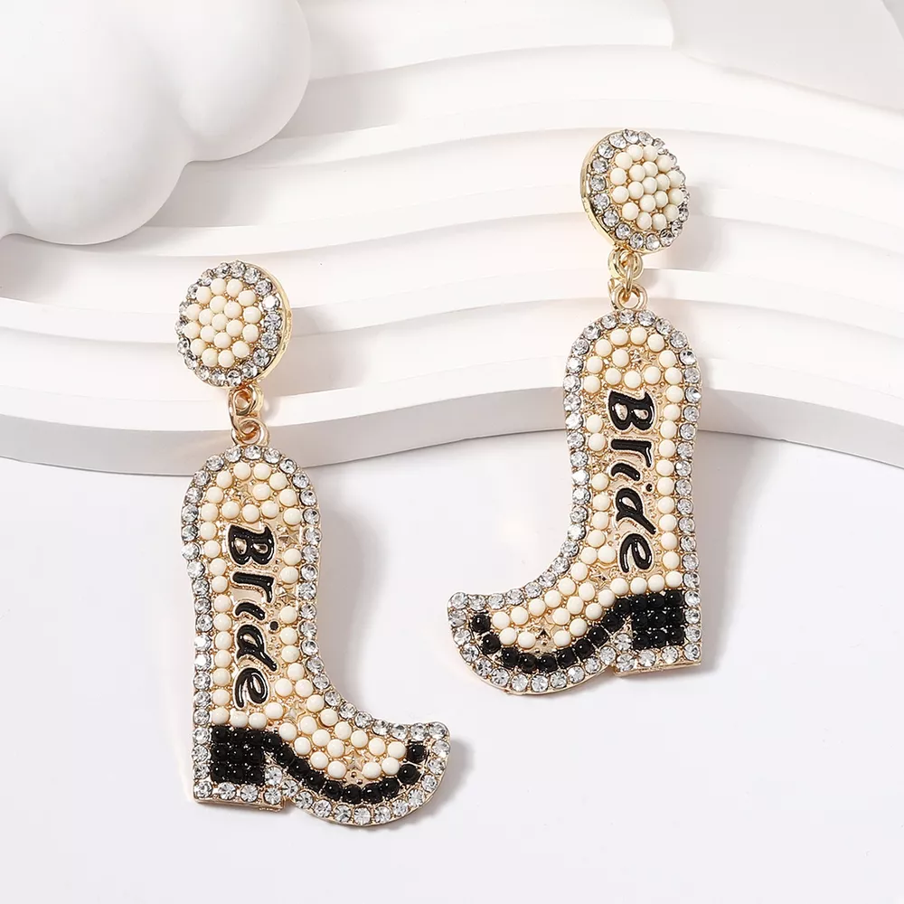 Bride Boot Dangle Earrings, image 7