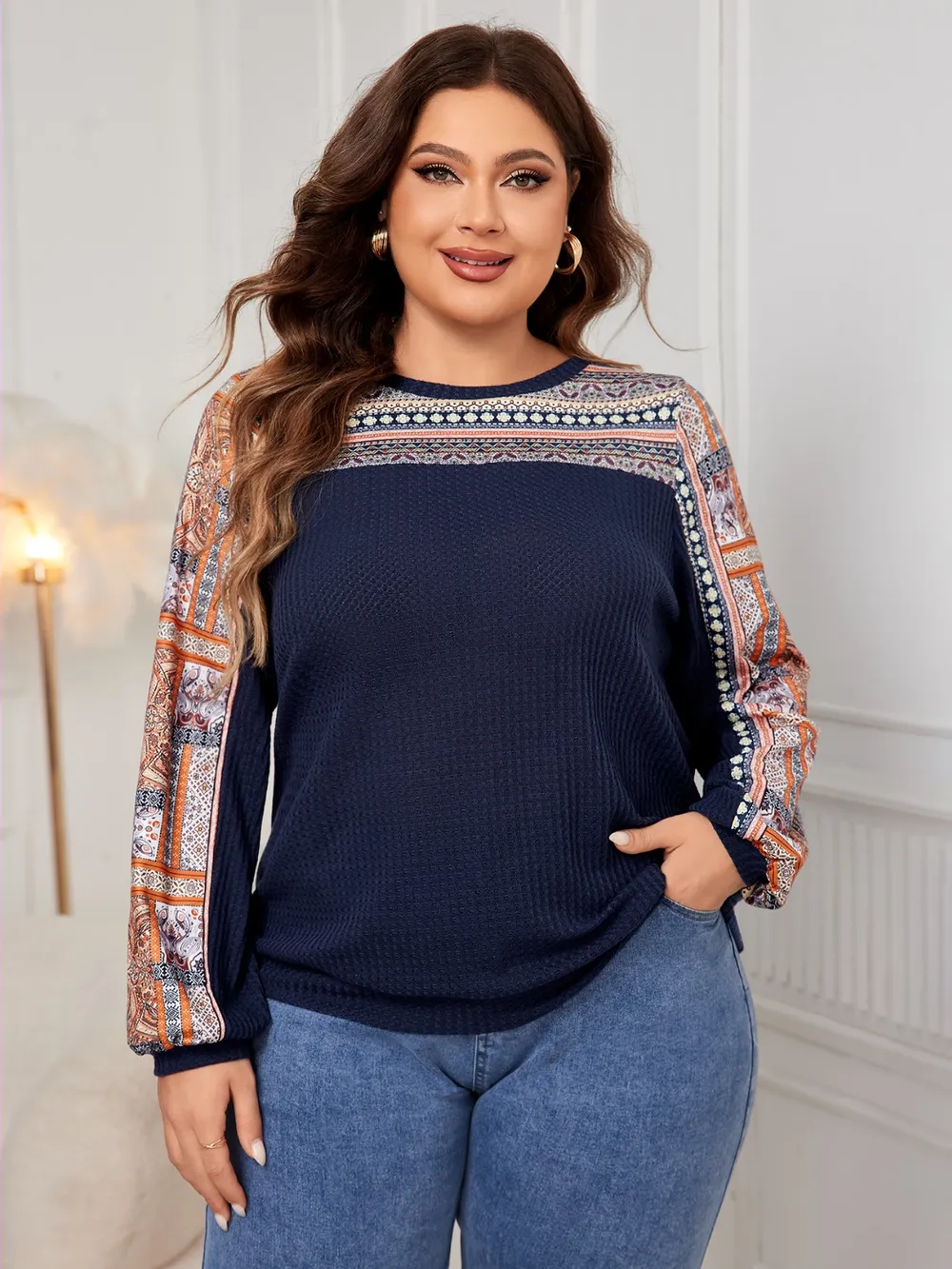 Plus Size Printed Long Sleeve Sweatshirt, image 16