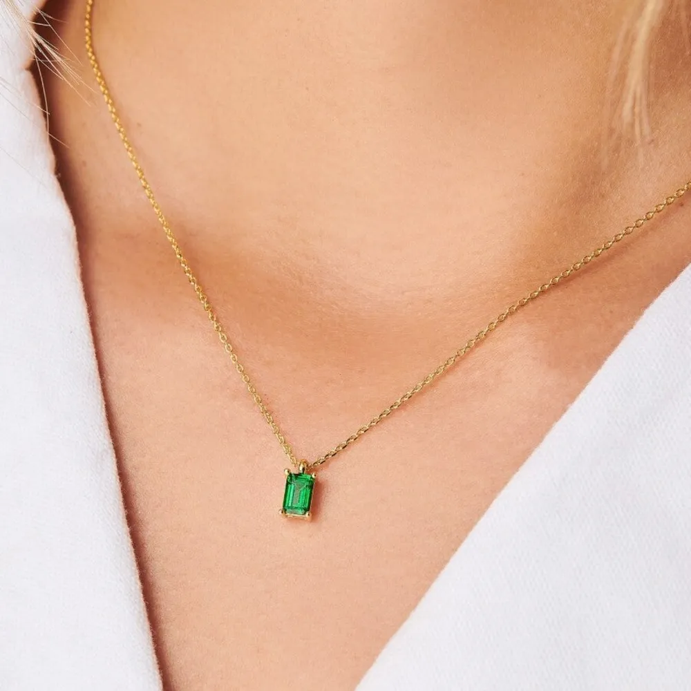 Titanium Steel Inlaid Zircon Pendant Necklace, image 5